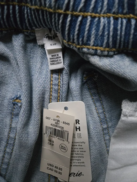 aerie Light Blue Distressed Denim Daydream Shorts Size Small NWT - Picture 3 of 3